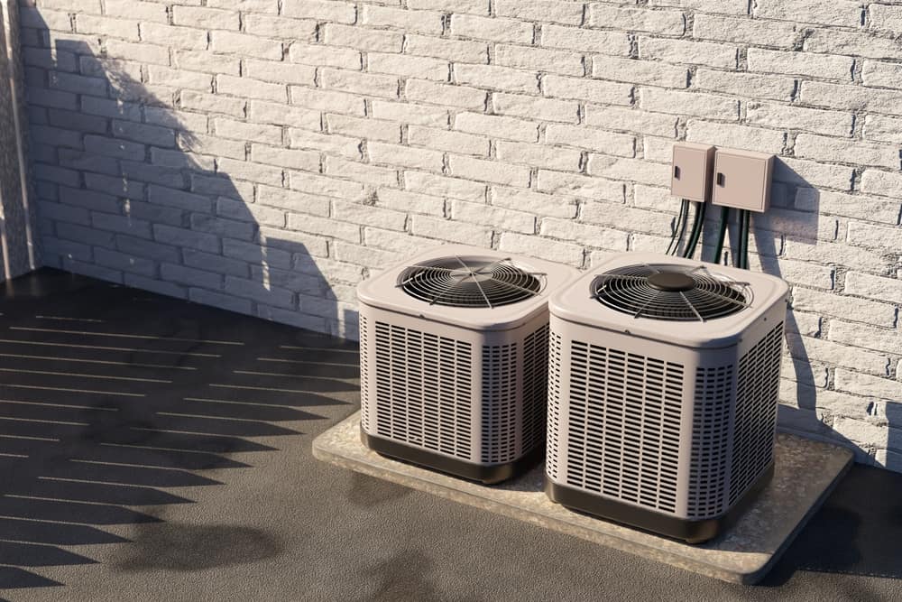 two hvac units outside